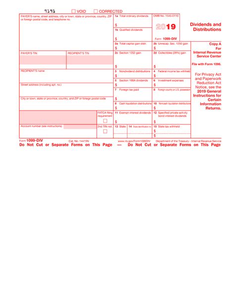 form 1099 div printable